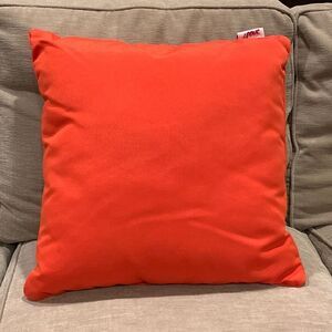 Square Orange Outdoor Indoor Accent Throw Pillow 18” Square